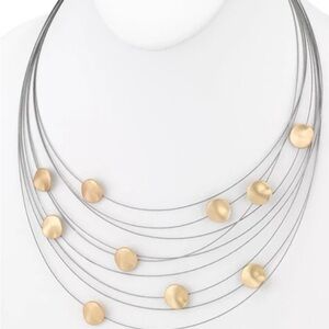 Avon Multi-Strand Gold Disc Necklace